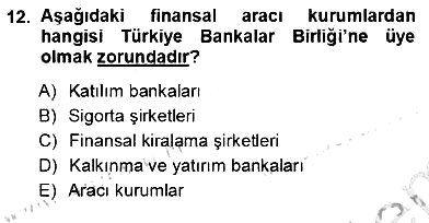 Finansal Ekonomi 2012-2013 Ara Sınav - 12. soru