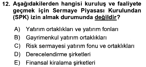 Finansal Ekonomi 2016-2017 Ara Sınav - 12. soru