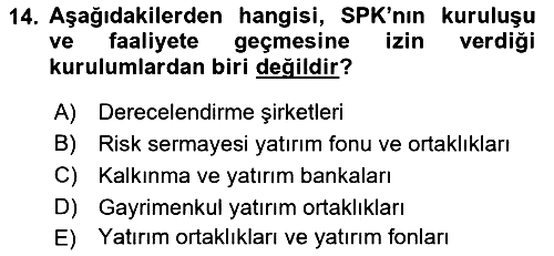 Finansal Ekonomi 2021-2022 Ara Sınav - 14. soru