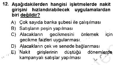 Girişim Finansmanı 2012-2013 Ara Sınav - 12. soru