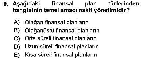 Girişim Finansmanı 2016-2017 Ara Sınav - 9. soru