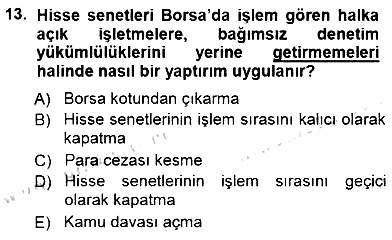 Girişim Finansmanı 2012-2013 Dönem Sonu Sınavı - 13. soru