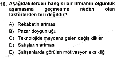 Girişim Finansmanı 2013-2014 Dönem Sonu Sınavı - 10. soru
