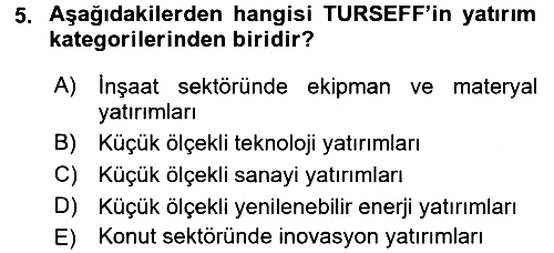Girişim Finansmanı 2017-2018 Dönem Sonu Sınavı - 5. soru