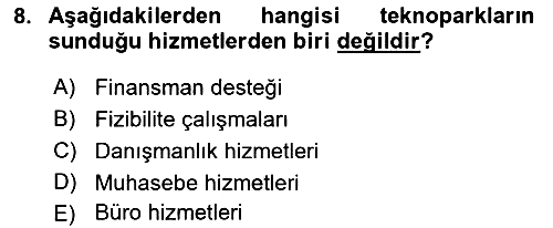 Girişim Finansmanı 2019-2020 Dönem Sonu Sınavı - 8. soru
