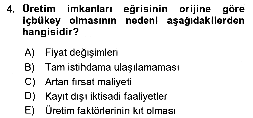 İktisadi Büyüme 2025-2026 Ara Sınav - 4. soru