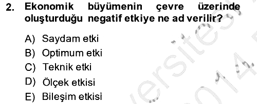 İktisadi Büyüme 2013-2014 Dönem Sonu Sınavı - 2. soru