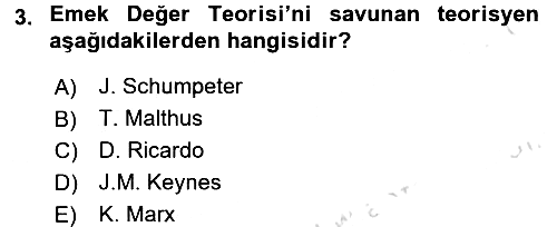 İktisadi Büyüme 2015-2016 Dönem Sonu Sınavı - 3. soru