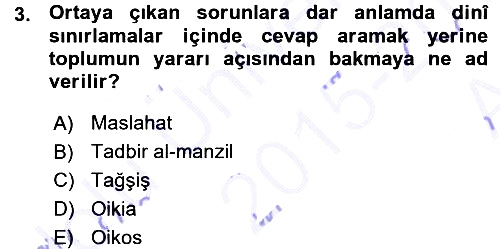 İktisadi Düşünceler Tarihi 2015-2016 Ara Sınav - 3. soru
