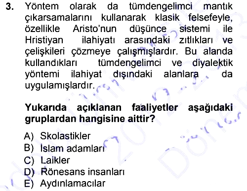 İktisadi Düşünceler Tarihi 2012-2013 Dönem Sonu Sınavı - 3. soru