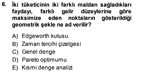 İktisadi Düşünceler Tarihi 2013-2014 Dönem Sonu Sınavı - 6. soru