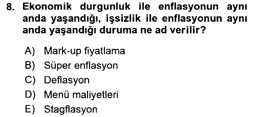 İktisadi Düşünceler Tarihi 2016-2017 Dönem Sonu Sınavı - 8. soru