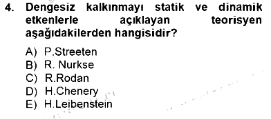 İktisadi Kalkınma 2012-2013 Ara Sınav - 4. soru