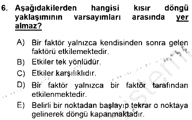 İktisadi Kalkınma 2015-2016 Ara Sınav - 6. soru