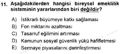 İktisadi Kalkınma 2015-2016 Ara Sınav - 11. soru