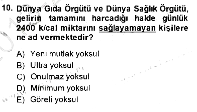 İktisadi Kalkınma 2013-2014 Dönem Sonu Sınavı - 10. soru