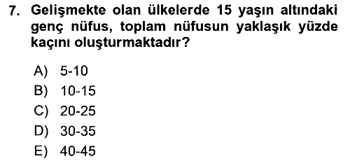 İktisadi Kalkınma 2022-2023 Dönem Sonu Sınavı - 7. soru