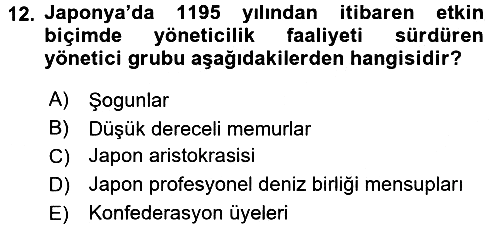 İktisat Tarihi 2015-2016 Ara Sınav - 12. soru