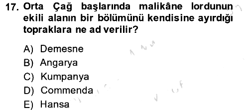 İktisat Tarihi 2014-2015 Tek Ders Sınavı - 17. soru