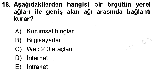 İşletme İletişimi 2023-2024 Ara Sınav - 18. soru