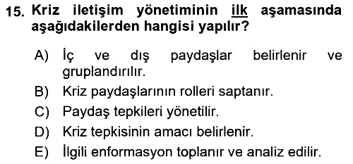 İşletme İletişimi 2024-2025 Ara Sınav - 15. soru