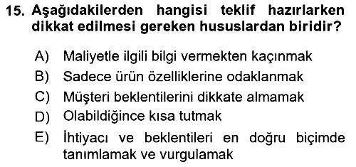 İşletme İletişimi 2024-2025 Dönem Sonu Sınavı - 15. soru