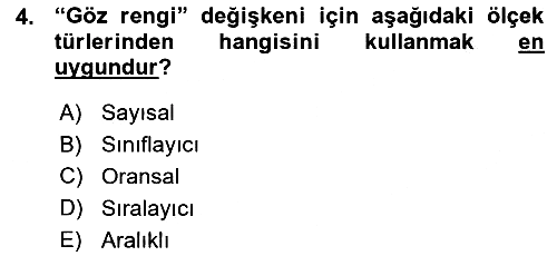İstatistik 1 2015-2016 Ara Sınav - 4. soru