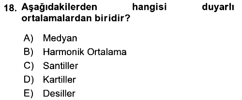 İstatistik 1 2023-2024 Ara Sınav - 18. soru