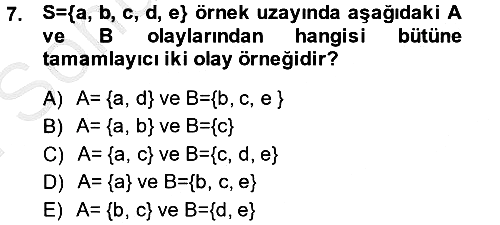 İstatistik 1 2014-2015 Dönem Sonu Sınavı - 7. soru