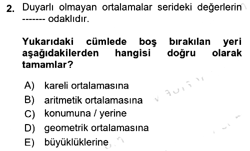 İstatistik 1 2022-2023 Dönem Sonu Sınavı - 2. soru