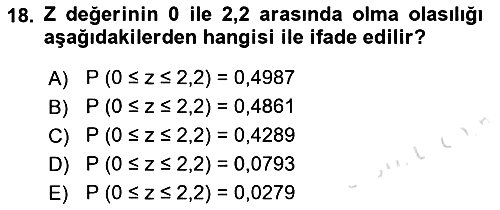 İstatistik 1 2023-2024 Dönem Sonu Sınavı - 18. soru