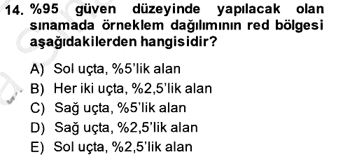 İstatistik 2 2014-2015 Ara Sınav - 14. soru