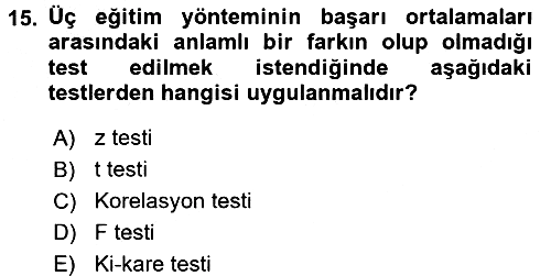 İstatistik 2 2016-2017 Ara Sınav - 15. soru