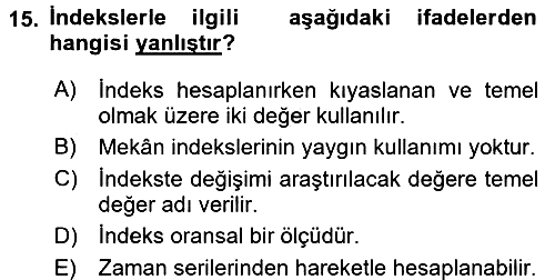 İstatistik 2 2016-2017 Dönem Sonu Sınavı - 15. soru