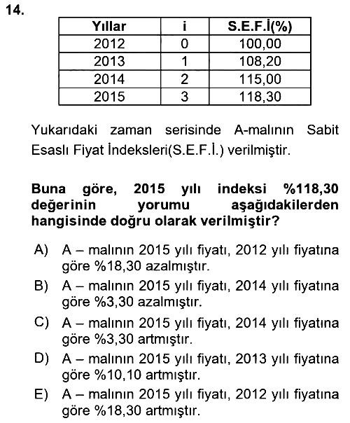 İstatistik 2 2018-2019 Dönem Sonu Sınavı - 14. soru