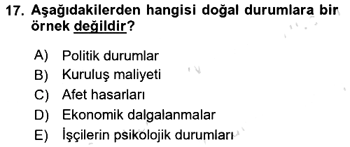 İstatistik 2 2024-2025 Dönem Sonu Sınavı - 17. soru