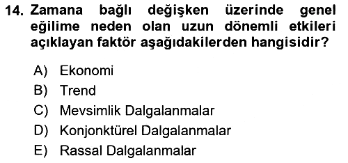 İstatistik 2 2022-2023 Yaz Okulu Sınavı - 14. soru