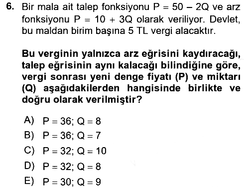 Matematiksel İktisat 2017-2018 3 Ders Sınavı - 6. soru