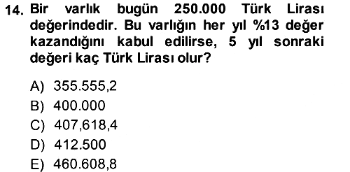 Matematiksel İktisat 2013-2014 Ara Sınav - 14. soru