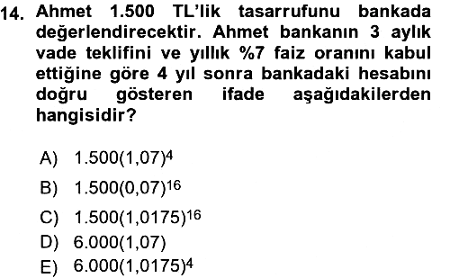 Matematiksel İktisat 2015-2016 Ara Sınav - 14. soru