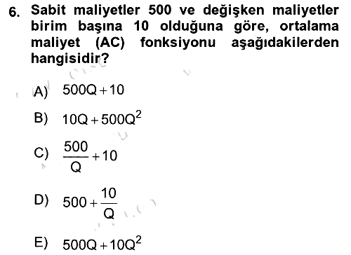 Matematiksel İktisat 2021-2022 Ara Sınav - 6. soru