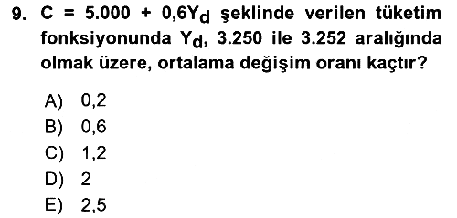 Matematiksel İktisat 2025-2026 Ara Sınav - 9. soru