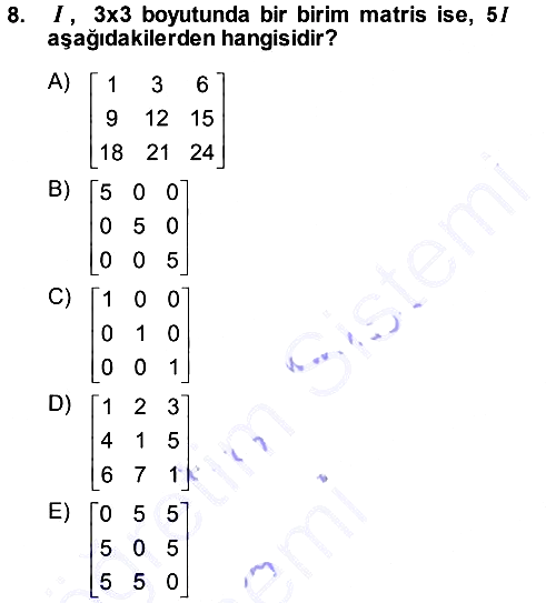 Matematiksel İktisat 2013-2014 Dönem Sonu Sınavı - 8. soru