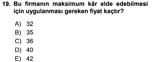 Matematiksel İktisat 2015-2016 Dönem Sonu Sınavı - 19. soru