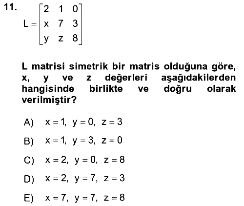 Matematiksel İktisat 2018-2019 Yaz Okulu Sınavı - 11. soru