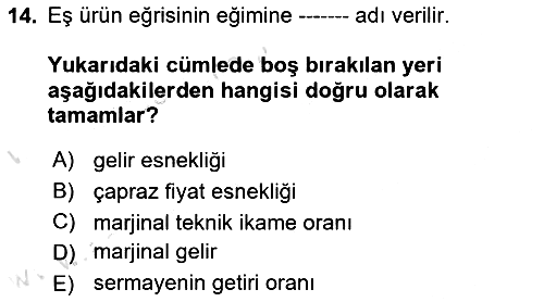 Matematiksel İktisat 2020-2021 Yaz Okulu Sınavı - 14. soru