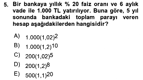 Matematiksel İktisat 2021-2022 Yaz Okulu Sınavı - 5. soru