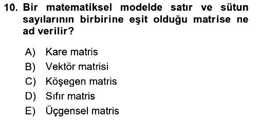 Matematiksel İktisat 2023-2024 Yaz Okulu Sınavı - 10. soru