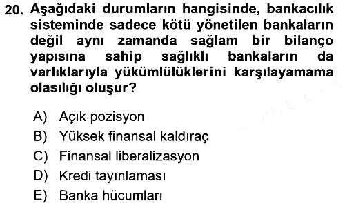 Para Politikası 2017-2018 3 Ders Sınavı - 20. soru