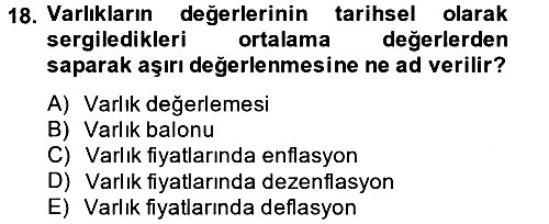 Para Politikası 2013-2014 Tek Ders Sınavı - 18. soru